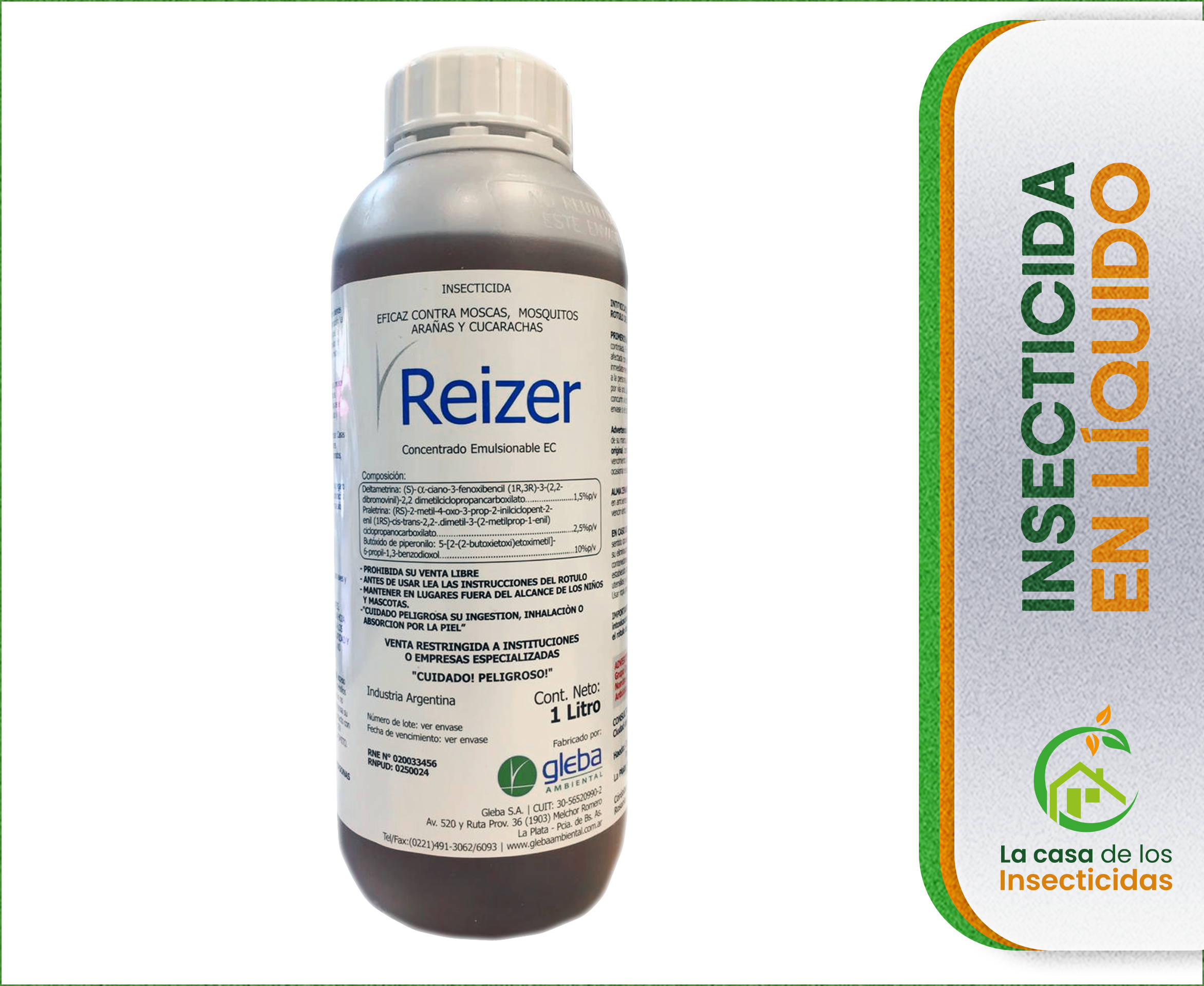 Reizer Insecticida para Control de Plagas 1 litro